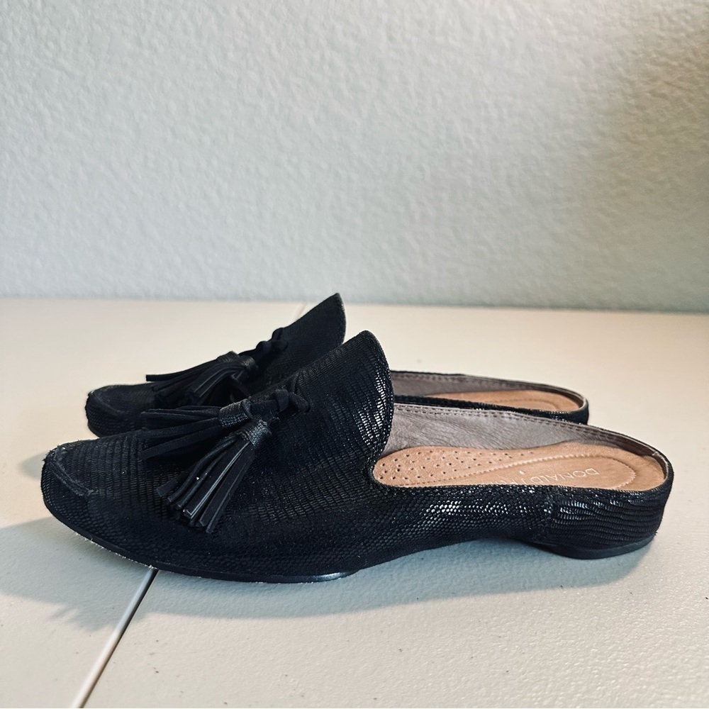 Donald J. Pliner Black Tassel Mule Loafers ~ Size 5 - Picture 2 of 5